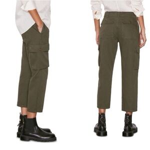 Frame Denim Olive Cargo Crop Pants